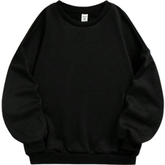 Shein Tween Girl Solid Drop Shoulder Thermal Lined Sweatshirt