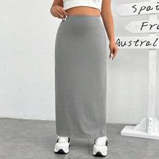 Shein EZwear Plus Size High Waisted Knitted Skirt