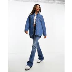 Lee Dam Ytterkläder Lee Blå kviltad jeansjacka kraftigt material