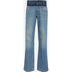 Stella McCartney Paneled high-rise wide-leg jeans blue