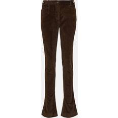 Dolce & Gabbana Dam Byxor Dolce & Gabbana Low-rise corduroy flared pants brown