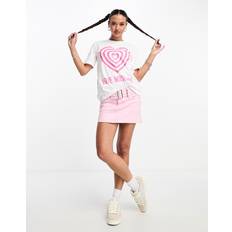 Love Moschino T-shirts Love Moschino – Vit skjorta med hjärtlogga-Vit/a IT