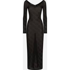 Dolce & Gabbana Enfärgade - Midiklänningar Dolce & Gabbana Mesh-stitch sheath dress black