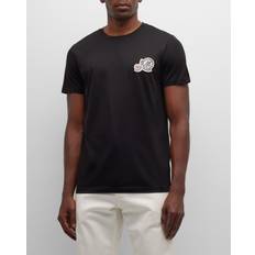 Moncler Jersey - Svarta T-shirts & Linnen Moncler Men's Double Logo Cotton Jersey T-Shirt BLACK