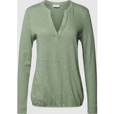 S.Oliver Dam Överdelar s.Oliver T-shirt för kvinnor, långärmad, grön, 44, Grön