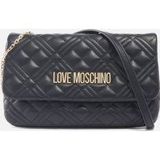 Love Moschino Svarta Axelremsväskor Love Moschino Borsa Quilted Faux Leather Crossbody Bag Black