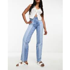 Wrangler Dam - L34 Kläder Wrangler – Ljusblå jeans mom-modell med två