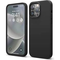 Elago iPhone 14 Pro Max Case Liquid Silicone Case Full Body Protective Cover Shockproof Slim Phone Case Anti-Scratch 6.7 inch Black
