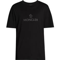 Moncler L - Polyester Överdelar Moncler Black Bonded T-Shirt BLACK 999