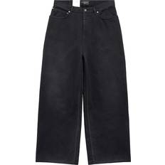 Polyester - Unisex Jeans Balenciaga Sticker wide-leg jeans black