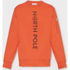 Moncler Polyamid Tröjor Moncler Logo cotton-blend sweater orange
