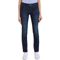 Tom Tailor Byxor & Shorts Tom Tailor 202212 Alexa Straight dam jeans, 10282 – Mörkstenstvätt denim, 32L