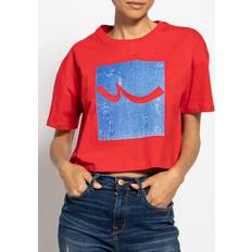 LTB Dam T-shirts & Linnen LTB Jeans Dam Capoco Cropped T-shirt, Röd 600
