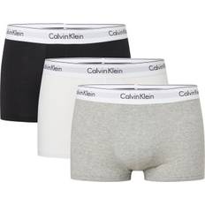 Calvin Klein Boxers - Elastan/Lycra/Spandex Kalsonger Calvin Klein Modern Cotton Trunks 3-pack - Black/ White/ Grey Heather