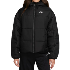 Nike 8 - Dam Ytterkläder Nike Sportswear Classic Puffer Therma-FIT Loose Hooded Jacket Women's - Black/White