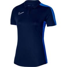 Nike Dam - Kort ärmar - Polyester Pikétröjor Nike Womens Dri-Fit Academy 23 Polo W Obsidian/Royal Blue/White