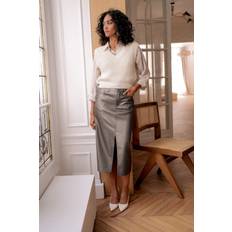 Brons Kjolar A-bee Mid-Length Skirt w. Slit H2227 Bronze 34/XS