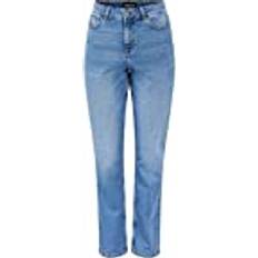 Pieces W30 Jeans Pieces Pcluna Hw Straight Fit-jeans Blå
