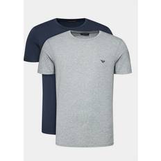 Emporio Armani T-shirts & Linnen Emporio Armani T-shirt för män 2-pack Melange grå/marin