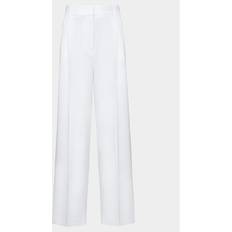 Michael Kors Byxor Michael Kors MK Crepe Wide-Leg Trousers White