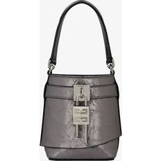 Givenchy Bucketväskor Givenchy Shark Lock Micro Bucket Bag in Metallized Laminated Leather