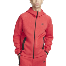 18 - Herr Tröjor Nike Men's Sportswear Tech Fleece Windrunner Full Zip Hoodie - Light University Red Heather/Black