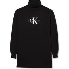 Calvin Klein Midiklänningar Calvin Klein Monogram Sweatshirt Dress BLACK