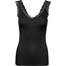Vero Moda Dam - Stickad tröjor Kläder Vero Moda Tight Fit Top - Black