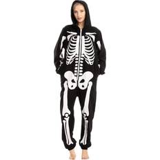Spooktacular Creations Unisex Skeleton Adult Sleepwear Costume Black