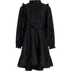 Enfärgade - Korta klänningar - Volanger Neo Noir Zinka Flower Dress - Black