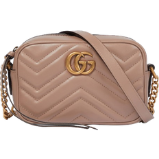 Gucci Axelremsväskor Gucci GG Marmont Mini Crossbody Bag - Beige