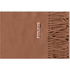 Acne Studios Halsdukar & Sjalar Acne Studios Wool fringed scarf camel brown