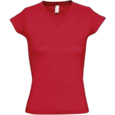 Dam - Jersey - Röda T-shirts Sols Women's Tailored V-Neck T-shirt - Classic Red
