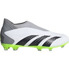 Adidas 28 Fotbollsskor adidas Junior Predator Accuracy.3 Laceless FG - Cloud White/Core Black/Lucid Lemon