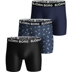 Björn Borg Herr - Polyester Underkläder Björn Borg Performance Boxer 3-pack - Black/Pattern/Navy blue