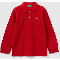 United Colors of Benetton Pikétröjor United Colors of Benetton Long Sleeve In Organic 18-24, Red, Kids