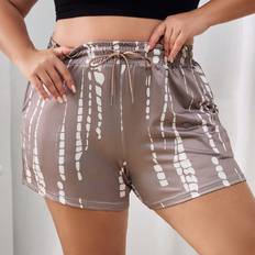 Shein Dam Byxor & Shorts Shein Women's Plus Tie-dye Drawstring Waist Shorts