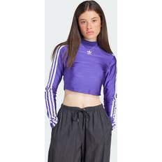 Adidas Dam - Elastan/Lycra/Spandex - Lila - Långa kjolar T-shirts adidas Original 3-stripes Cropped Long Sleeve T-shirt