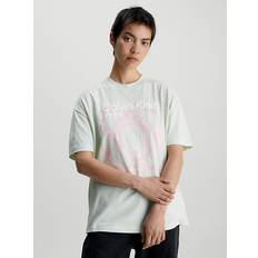Calvin Klein Dam - Ekologiskt material T-shirts & Linnen Calvin Klein Oversized Printed T-shirt GREEN