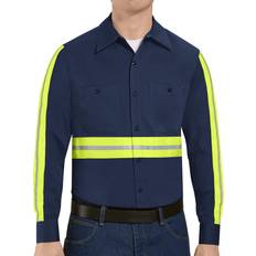 Red Kap Long Sleeve Enhanced Visibility Cotton Work Shirt