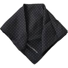 Dolce & Gabbana Midiklänningar Dolce & Gabbana Black Polka Dots Silk Square Handkerchief Scarf
