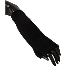 Dolce & Gabbana Handskar & Vantar Dolce & Gabbana Black Knitted Fingerless Elbow Length Gloves