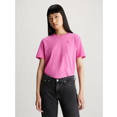 Calvin Klein Rosa Överdelar Calvin Klein Cotton Badge T-shirt Pink