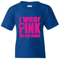 Normal is Boring Boy's I Wear Pink for My Sister T-shirts - Royal Blue