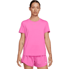 Nike Dam - Kort ärmar - Polyester - Rosa T-shirts Nike One Fitted Dri-FIT Short Sleeve Top, t-shirt, dam Playful Pink/black