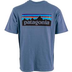 Patagonia Blåa - Herr Kläder Patagonia P6 Logo Men's Responsibili Tee Utility Blue