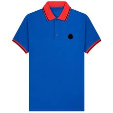 Moncler Blåa T-shirts & Linnen Moncler Blue Patch Polo 72K BLUE