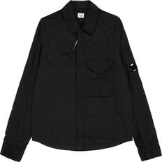C.P. Company Herr - Stickad tröjor Kläder C.P. Company Chrome-R zipped overshirt black