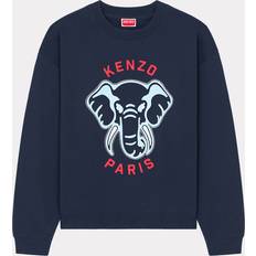 Kenzo Bomull - Dam Tröjor Kenzo Elephant' Embroidered Sweatshirt Dark Blue Womens