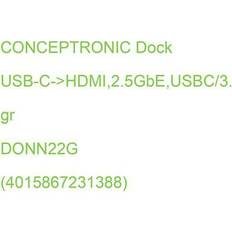 Conceptronic Dock USB-C->HDMI,2.5GbE,USBC/3.0,100WPD0.18m DONN22G